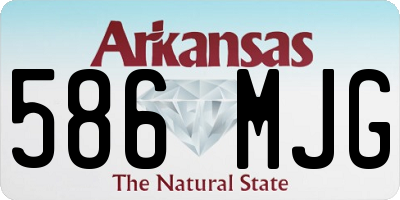 AR license plate 586MJG