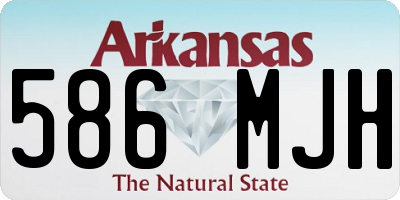 AR license plate 586MJH