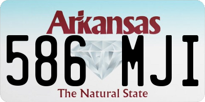 AR license plate 586MJI
