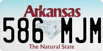 AR license plate 586MJM