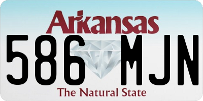 AR license plate 586MJN