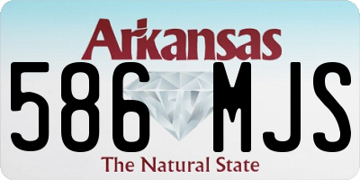 AR license plate 586MJS