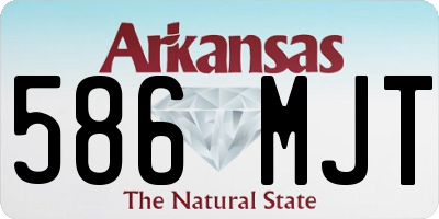 AR license plate 586MJT