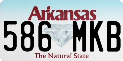 AR license plate 586MKB