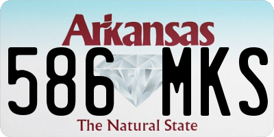 AR license plate 586MKS