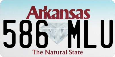 AR license plate 586MLU