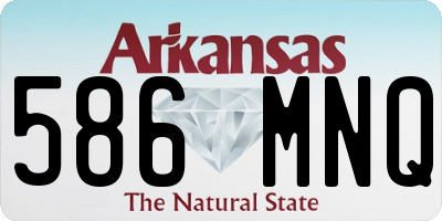 AR license plate 586MNQ