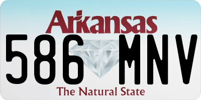 AR license plate 586MNV