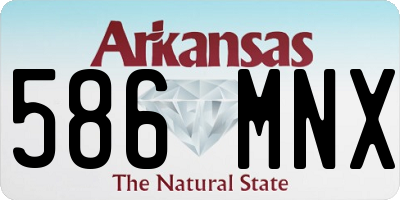 AR license plate 586MNX