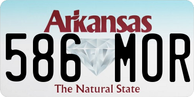AR license plate 586MOR