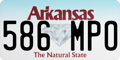 AR license plate 586MPO
