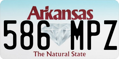 AR license plate 586MPZ