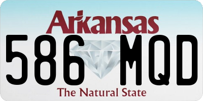 AR license plate 586MQD
