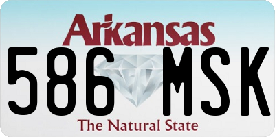 AR license plate 586MSK