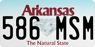 AR license plate 586MSM