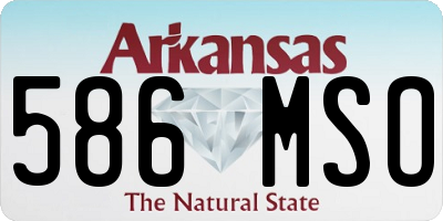 AR license plate 586MSO