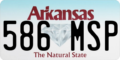 AR license plate 586MSP