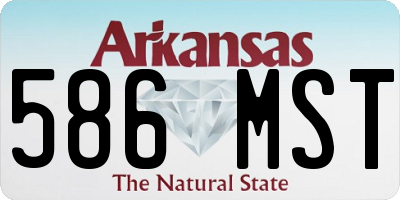 AR license plate 586MST