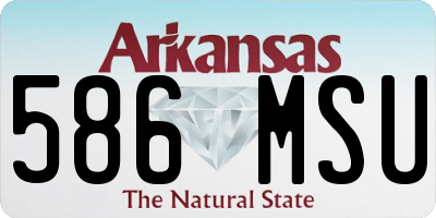 AR license plate 586MSU