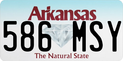 AR license plate 586MSY