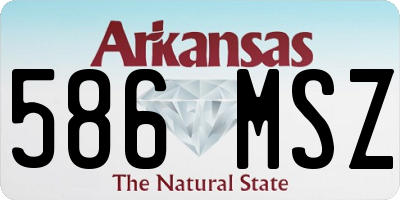 AR license plate 586MSZ