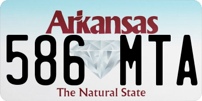 AR license plate 586MTA