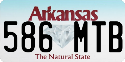 AR license plate 586MTB