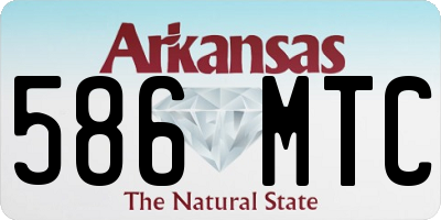 AR license plate 586MTC