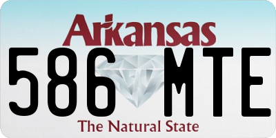 AR license plate 586MTE