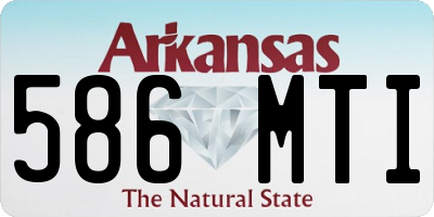AR license plate 586MTI