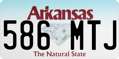 AR license plate 586MTJ