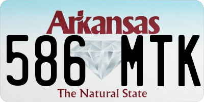AR license plate 586MTK