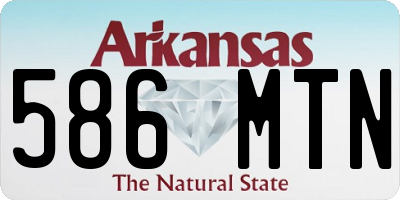 AR license plate 586MTN