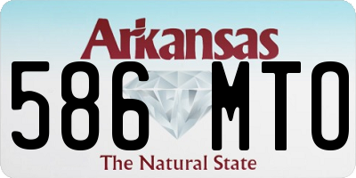 AR license plate 586MTO