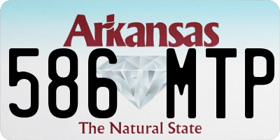 AR license plate 586MTP