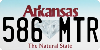 AR license plate 586MTR