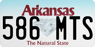 AR license plate 586MTS