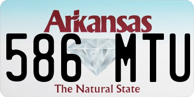 AR license plate 586MTU
