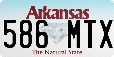 AR license plate 586MTX