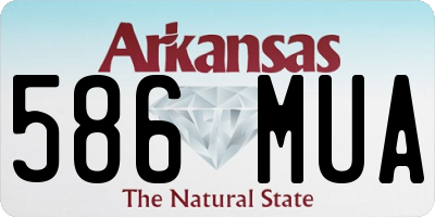 AR license plate 586MUA