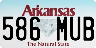 AR license plate 586MUB