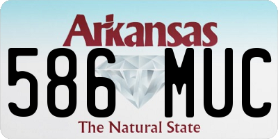 AR license plate 586MUC