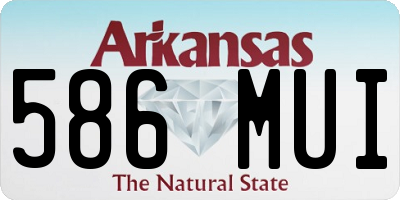 AR license plate 586MUI