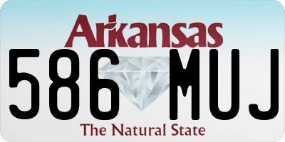 AR license plate 586MUJ