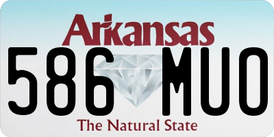 AR license plate 586MUO