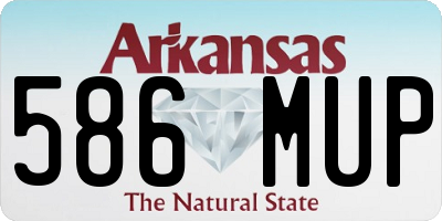 AR license plate 586MUP