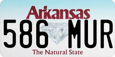 AR license plate 586MUR