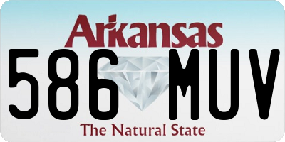 AR license plate 586MUV
