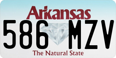 AR license plate 586MZV