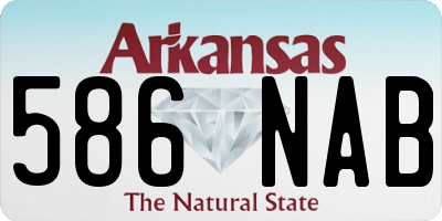 AR license plate 586NAB